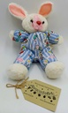  Peluche doudou ancien lapin blanc et rose - SV ITALO