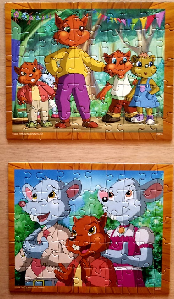 Puzzles les copains de la forêt -2*50 pièces - MB PUZZLES
