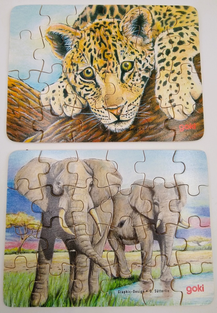 Puzzle Léopard 2x24p - GOKi 