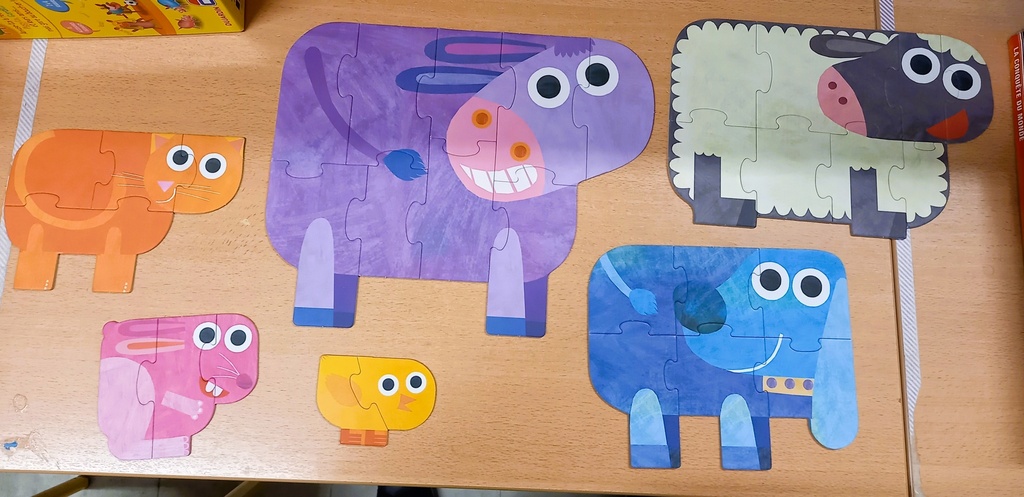 Puzzle progressif de la ferme - HEADU 