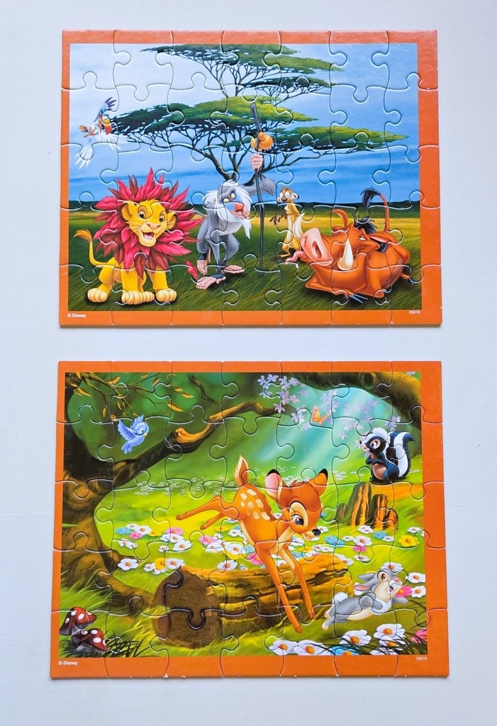 Puzzle disney "Le roi Lion et Bambi" 2x35p - MB