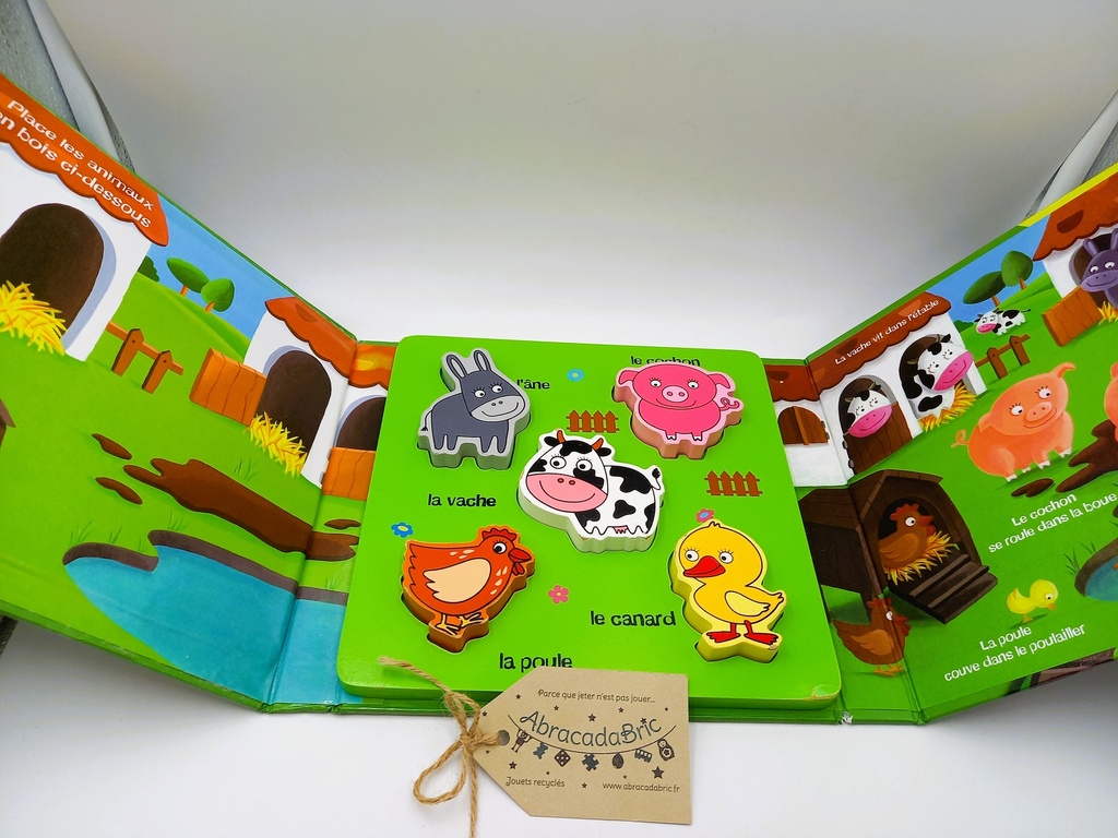 Mon livre puzzle en bois "la ferme" -AUZOU