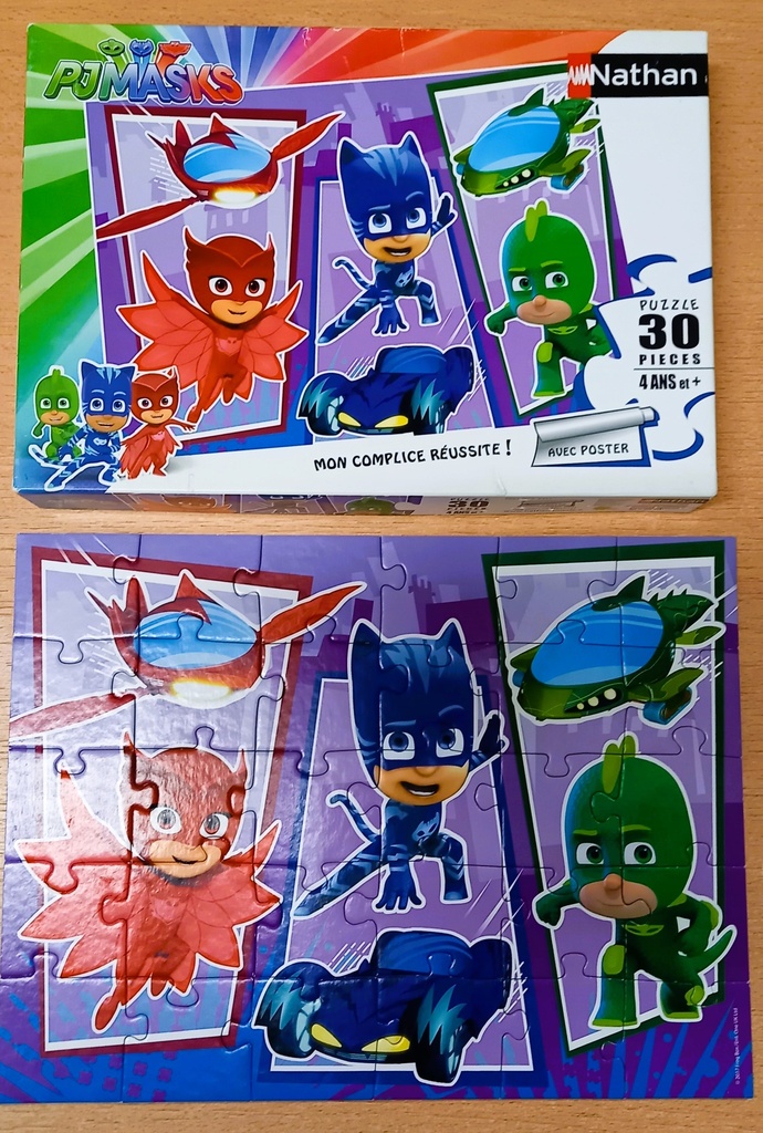 Puzzle "Les Pyjamasks et leurs super véhicules" 30p - NATHAN 