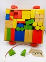 Chariot et cubes en bois -ViLAC