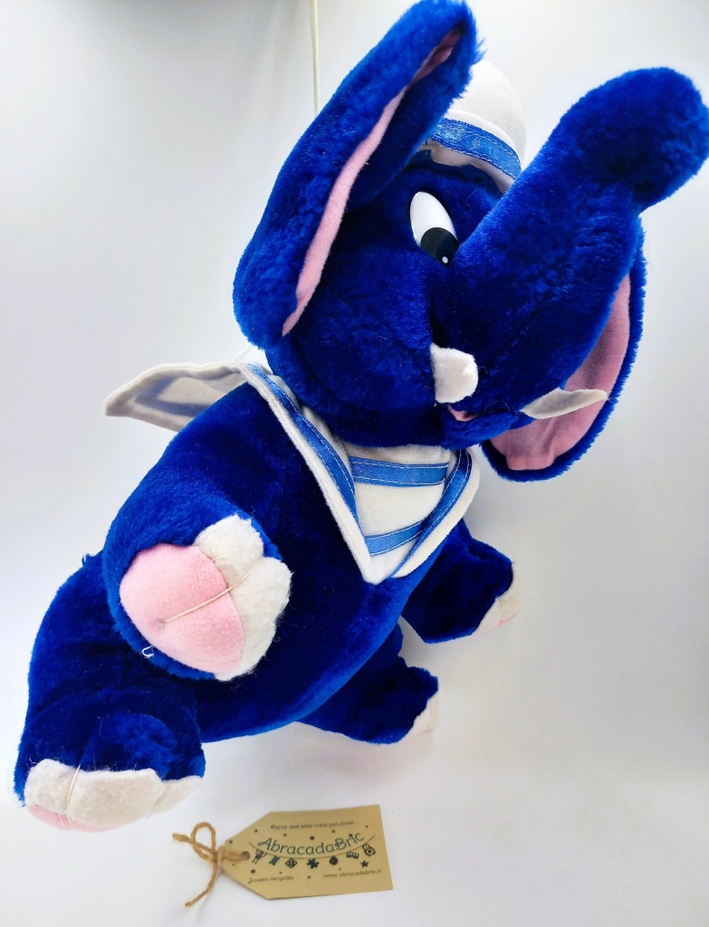 Peluche Eléphant bleu - 30cm - ELUZ 