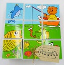 Cubes puzzle ourson