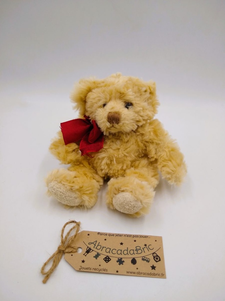 Ourson au nœud rouge 15cm - SPENCER 