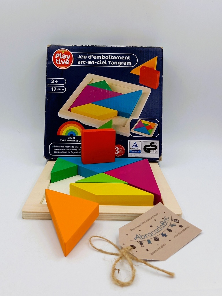 Jeu d'emboîtement arc-en-ciel Tangram - PLAYTiVE