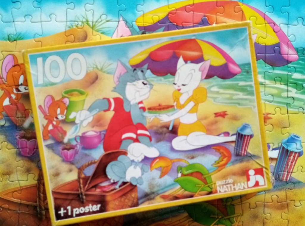 Puzzle Tom et Jerry à la plage 100p - NATHAN