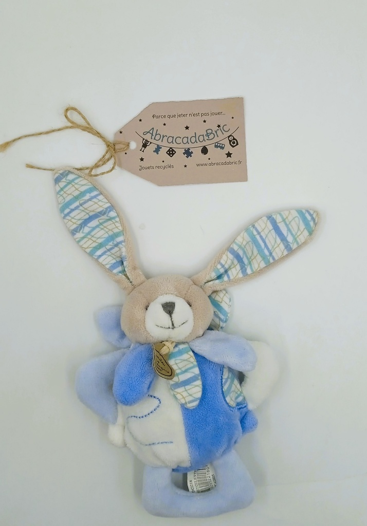 Doudou lapin bleu pétale - Doudou et compagnie