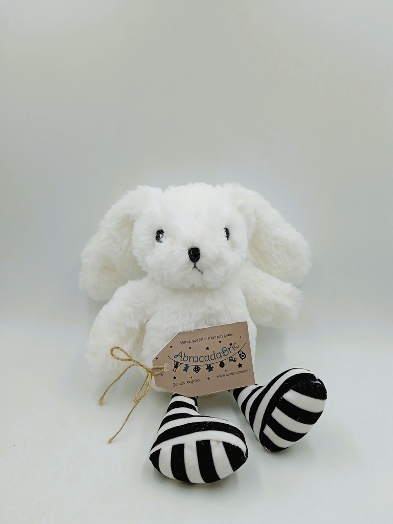 Peluche lapin blanc à jambes rayées 37cm - SEPHORA