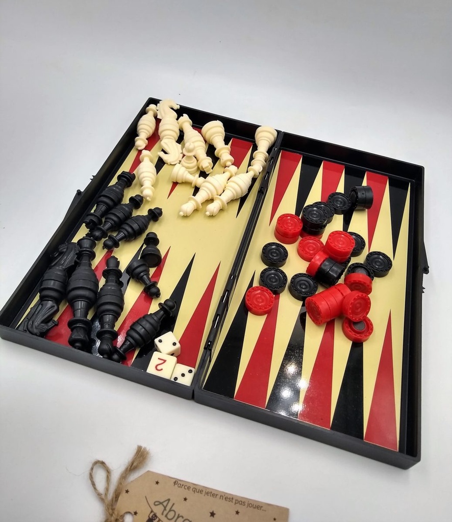 Jeu d'échec backgammon magnétique