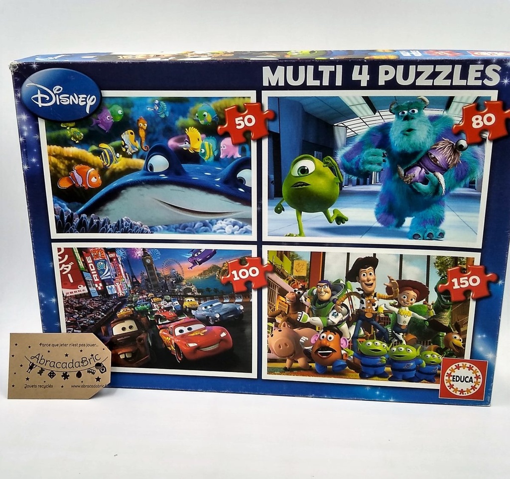 3x Puzzles Disney: 50p-80p-150p - EDUCA