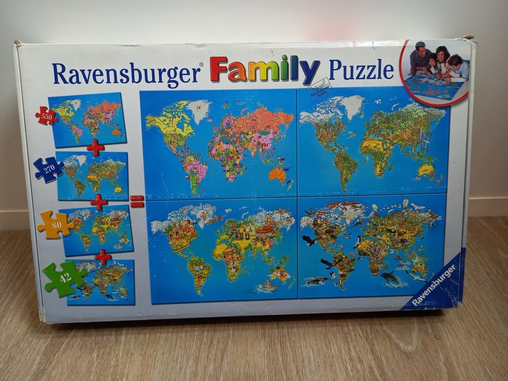 3x Puzzles Planisphères 550p 270p et 80p  - RAVENSBURGER