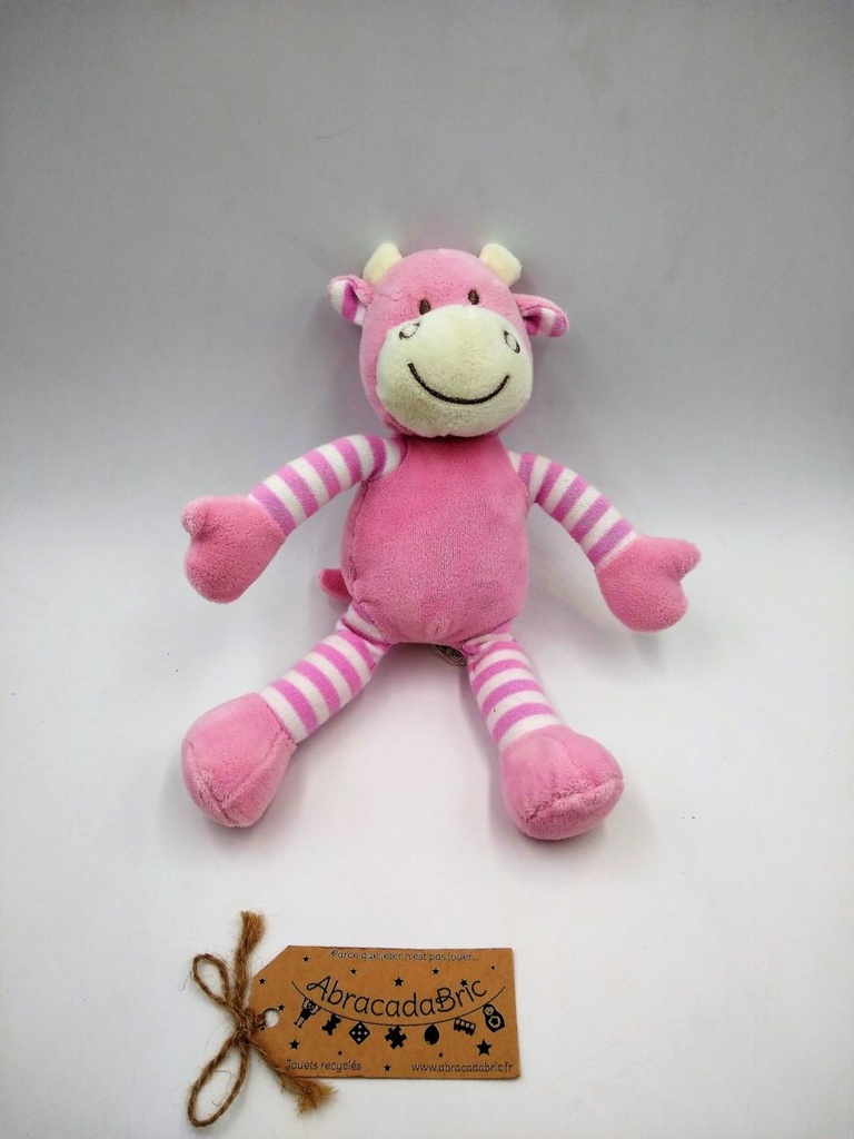 Peluche vache rose 20cm - SOFT FRiENDS