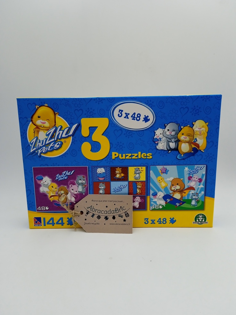 Puzzle ZhuZhu pets 3x48p - CLEMENTONi