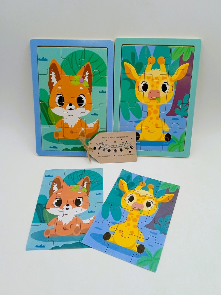 Lot petits puzzles en bois