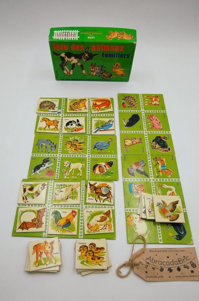 LOTO DE LECTURE VINTAGE – Jeu éducatif Fernand NATHAN années 60 en bon état