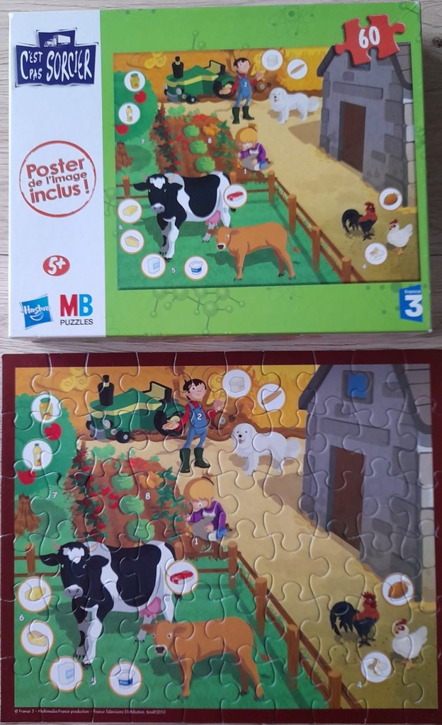Puzzle sur la Ferme 60p - MB PUZZLES