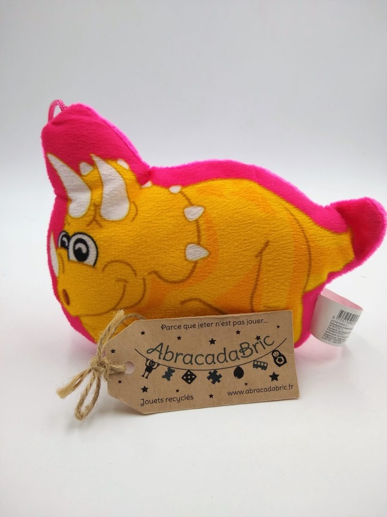 Coussin dinosaure triceratops 20cm