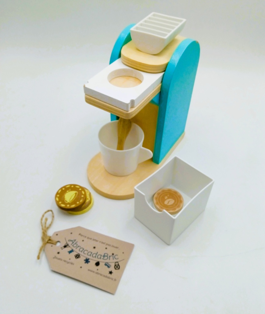 Machine à café en bois 