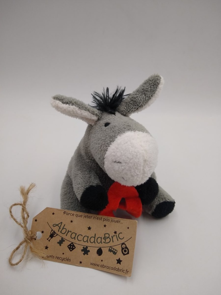 Peluche âne gris