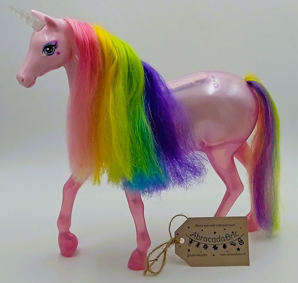 Licorne rose lumineuse