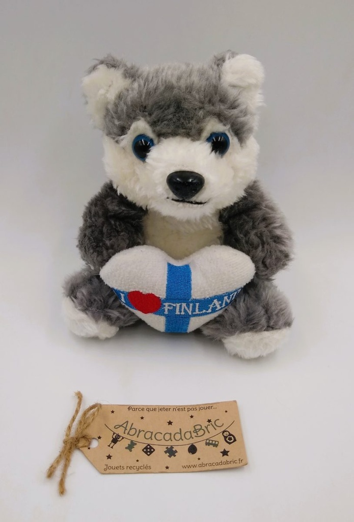 Huski "i Love Finland" 15cm - FiNiSH DiSiGN