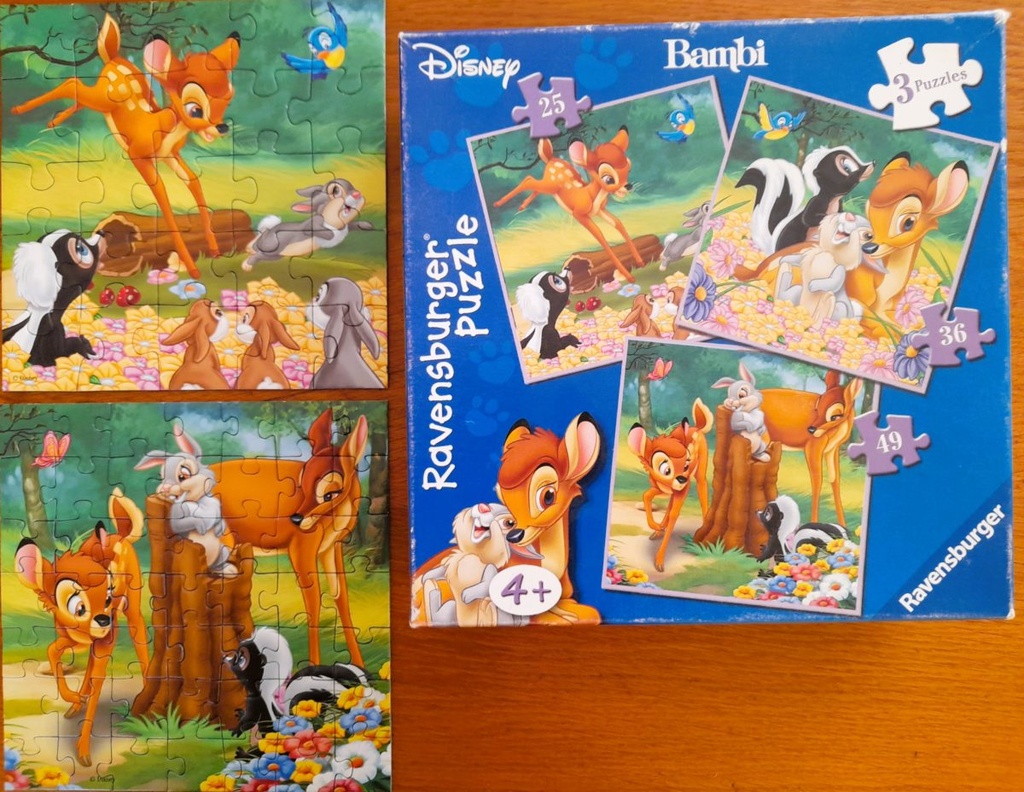 Puzzles x2 Bambi 25p 49p - RAVENSBURGER