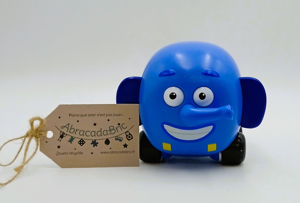 Figurine voiture éléphant bleu - FAMOSA