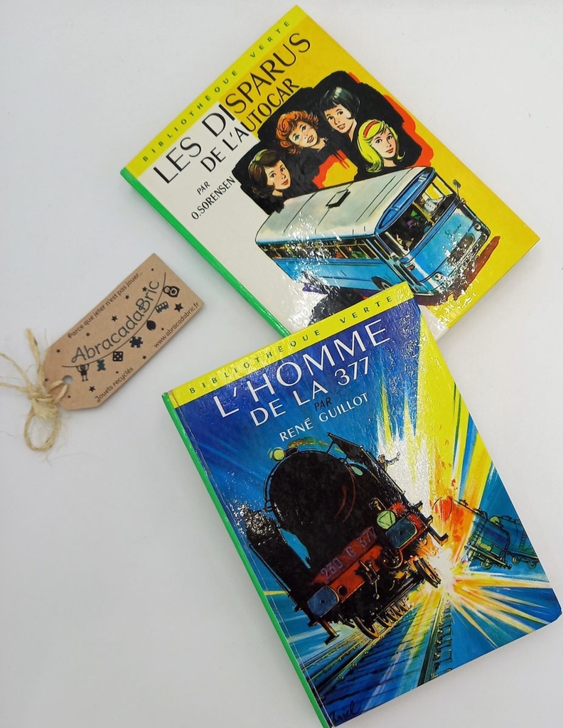 Lotx2 vintage "les disparus de l'autocar" et "l'homme de la 337"- BiBLIOTHEQUE VERTE