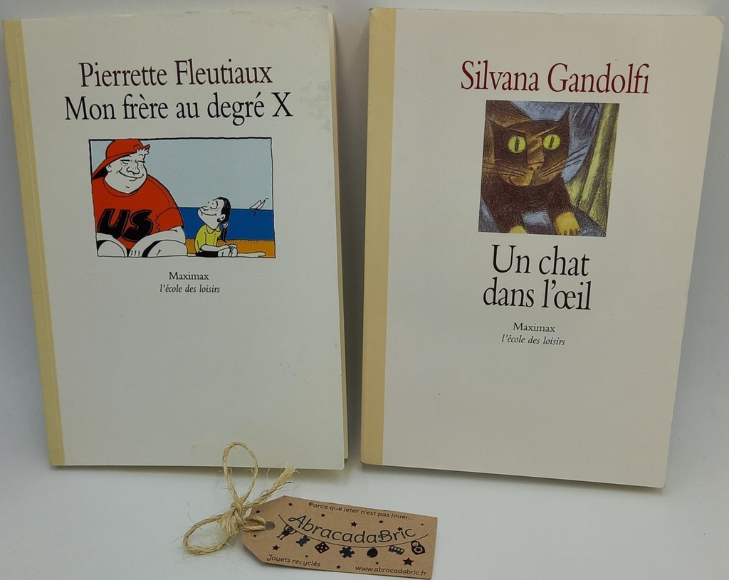 Lot x2 "Mon frère au degré X" et "un chat dans l'œil" - ECOLE des LOiSiRS