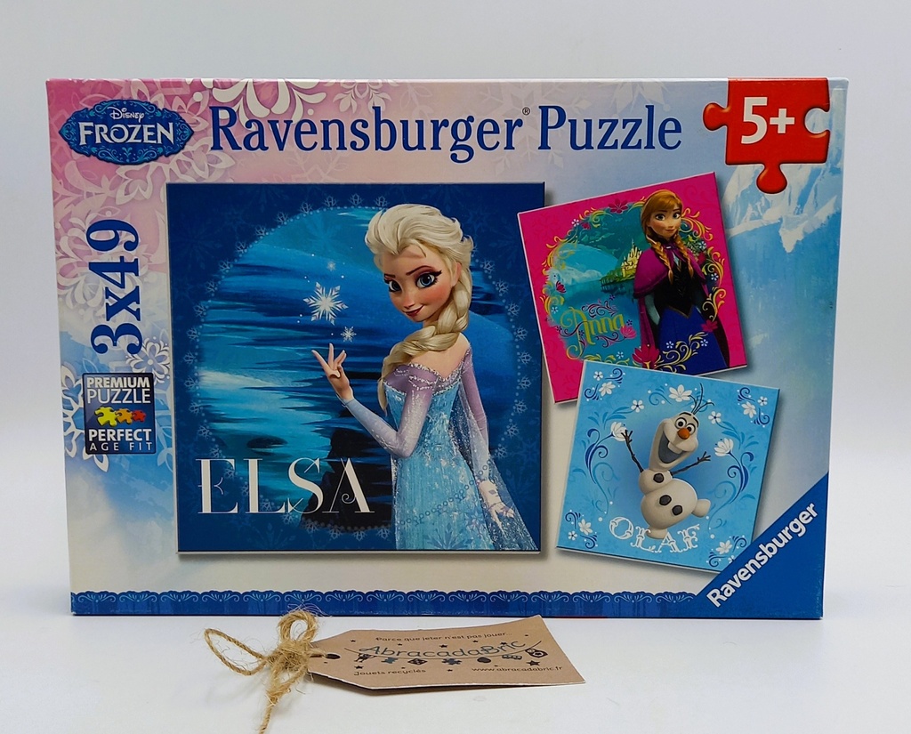 Puzzle Elsa, Anna et Olaf 3x49p - RAVENSBURGER