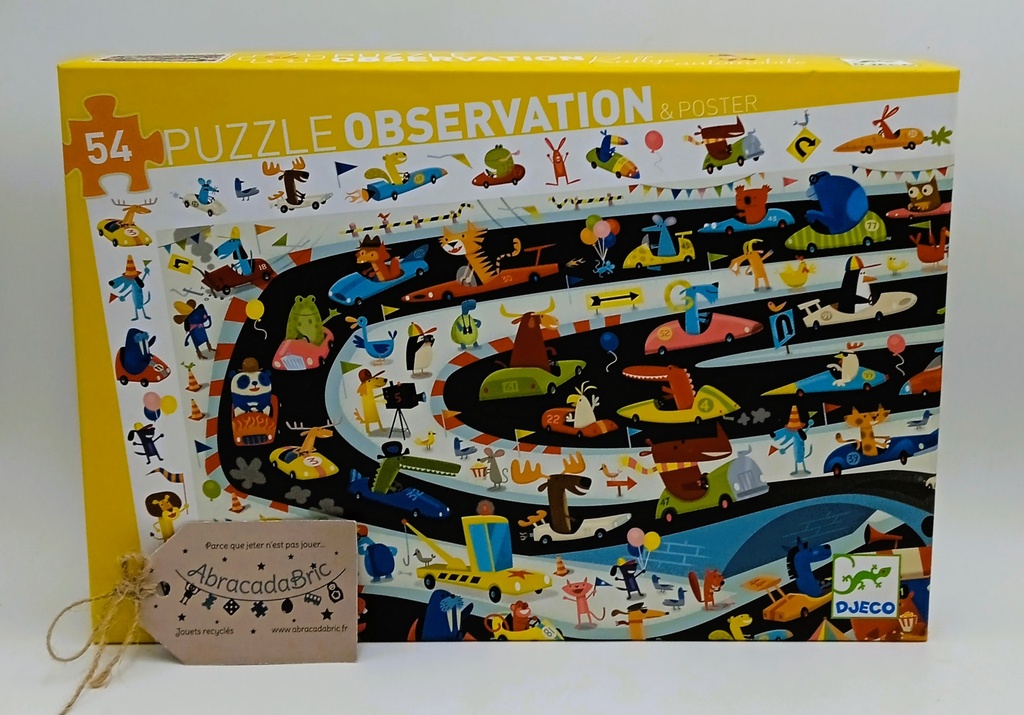 Puzzle observation "Rallye automobile" 54p - DJECO