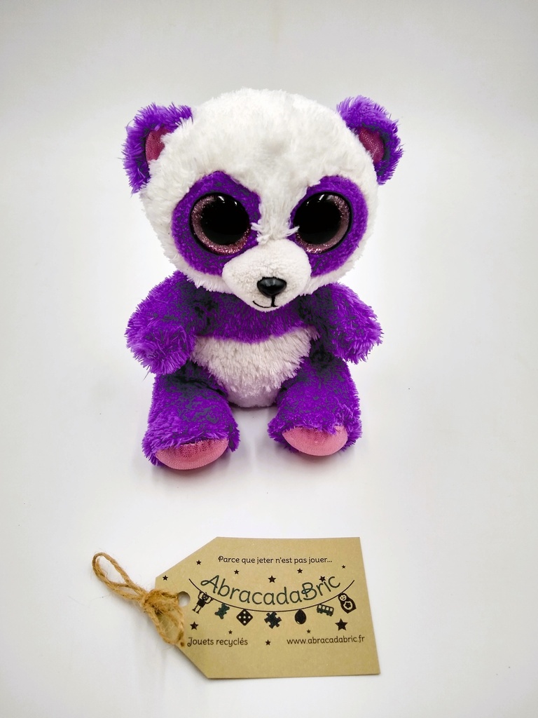 Panda blanc et violet 15cm - TY (A)