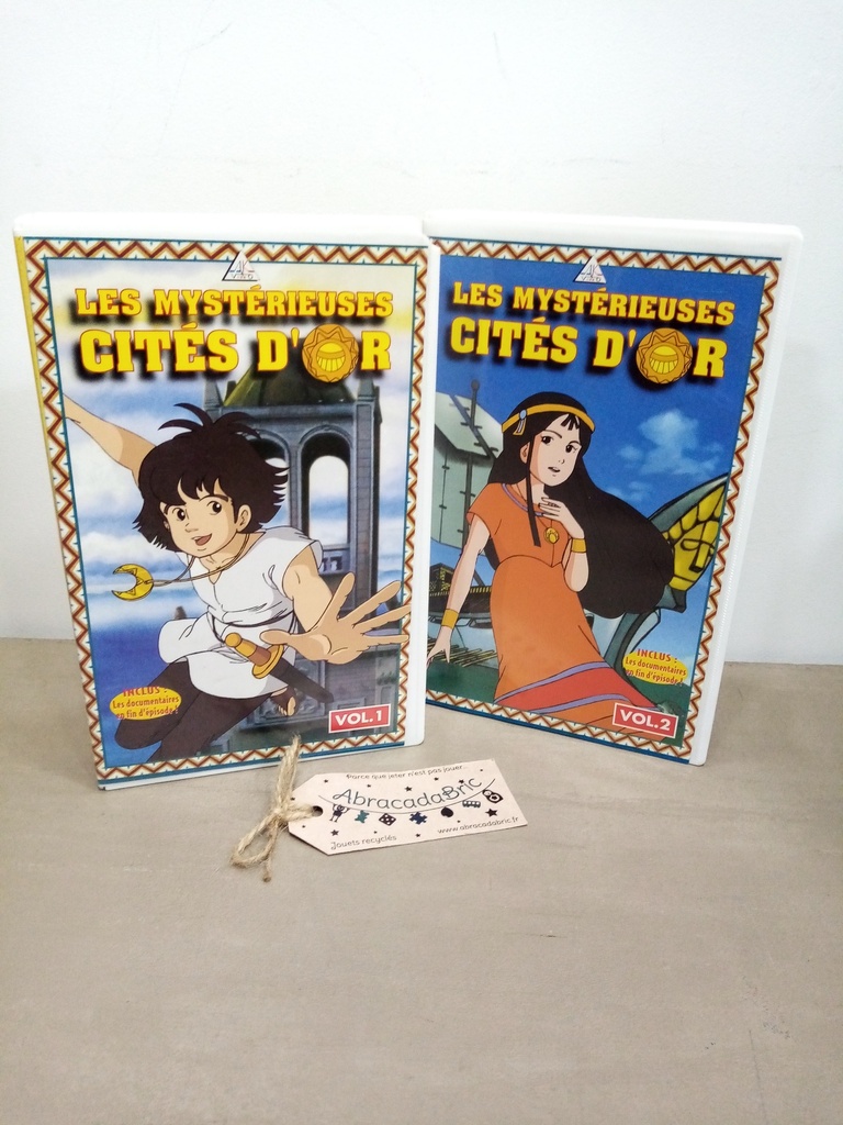 Lot x2 VHS "les mystérieuses cité d'or" vol1 & 2- AK ViDEO