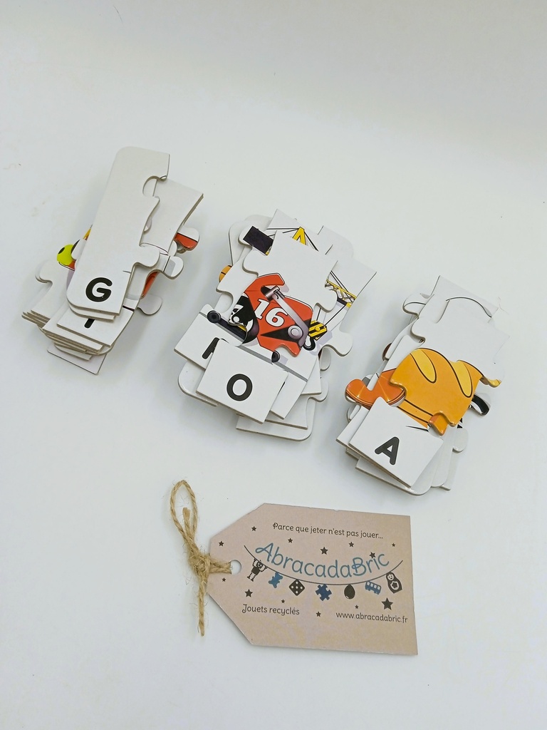 Cartes éducatif puzzle mots