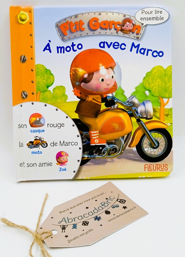 "P'tit garçon à moto avec Marco" - FLEURUS
