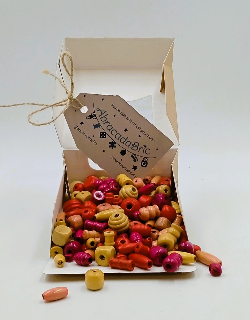 Assortiment de perles en bois