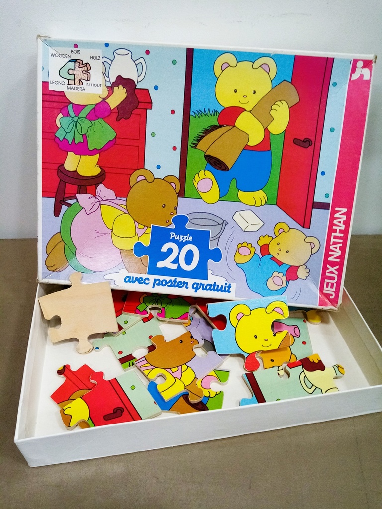 Puzzle Ours en bois 20p - NATHAN 