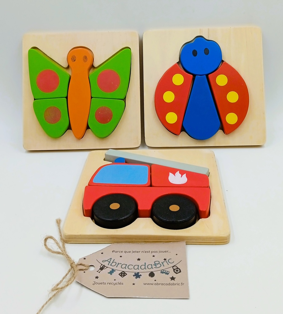 Lot de mini puzzle en bois - PLAYTiVE