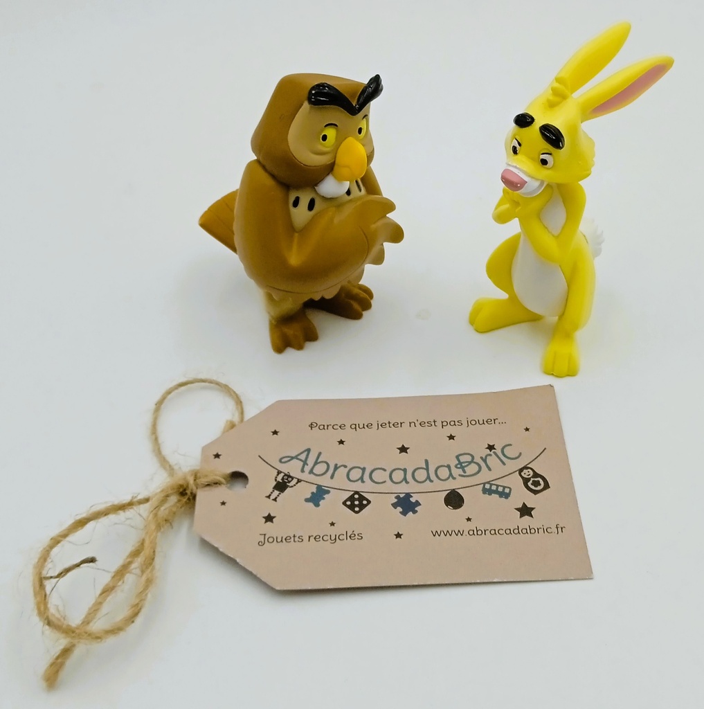 Lot x2 Figurines maitre hibou et coco le lapin - DiSNEY