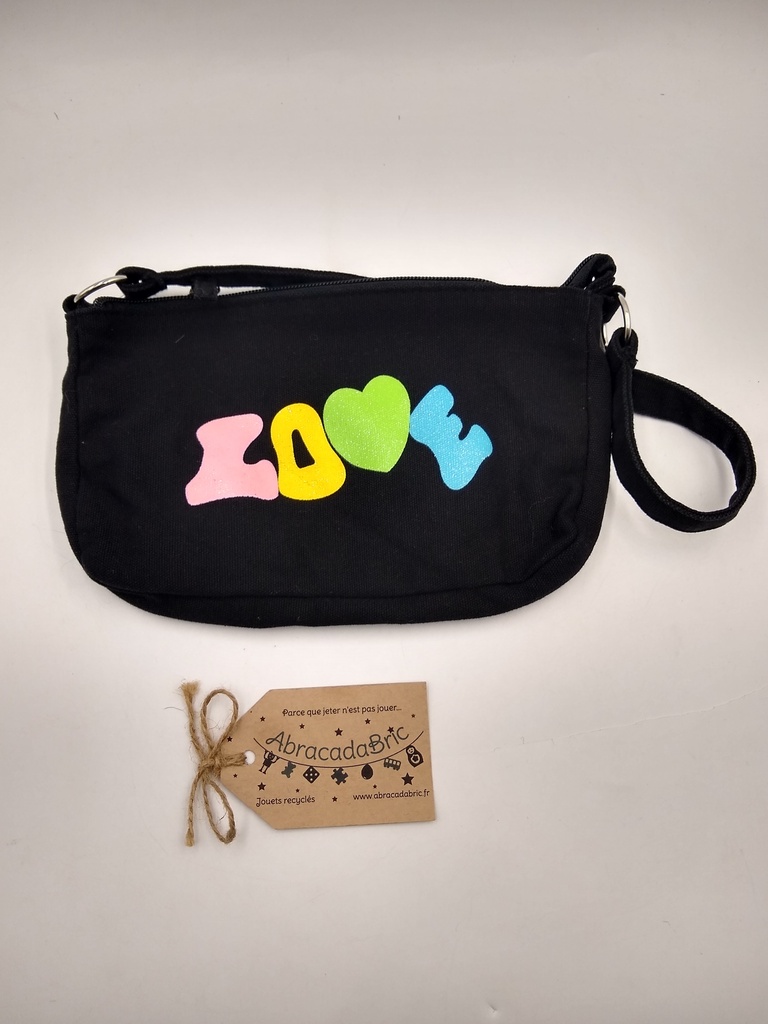 Sac à main noir "Love"