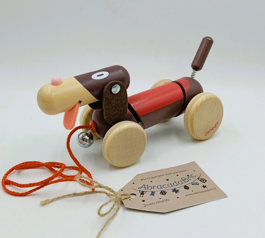 Chien à promener en bois - JANOD