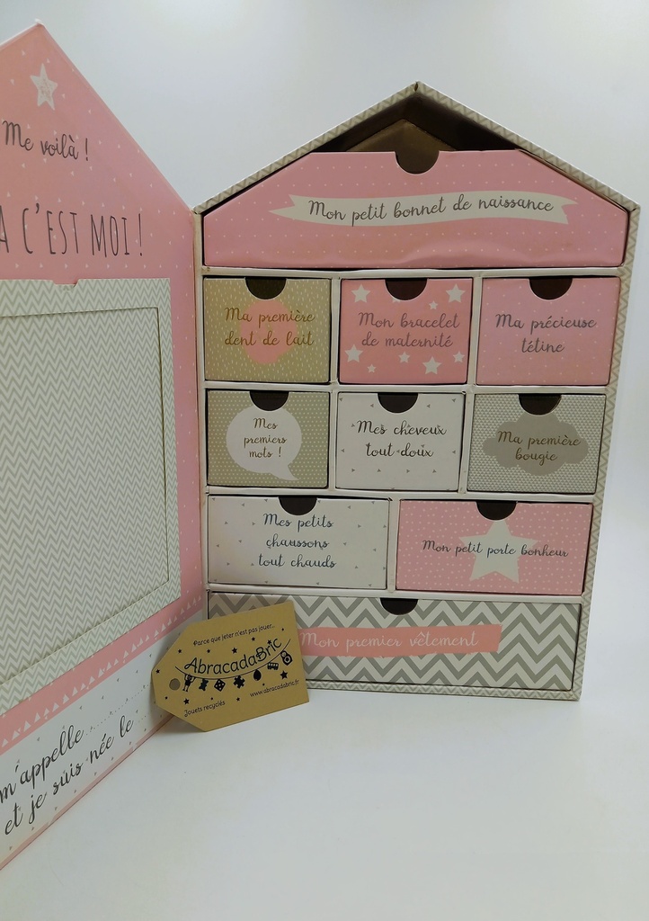 Coffret de naissance avec boite à souvenirs & cadre photo