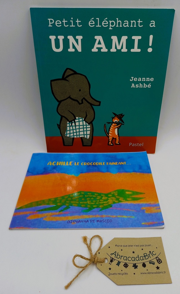 "Achille le crocodile fainéant" & "Petit éléphant a un ami"