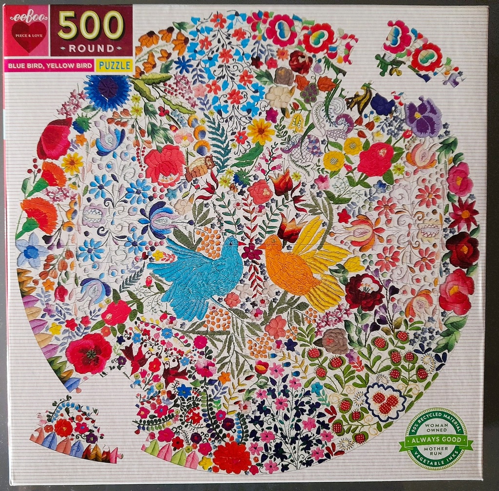 Puzzle "Blue Bird, Yellow Bird" 500 pièces - EEBOO