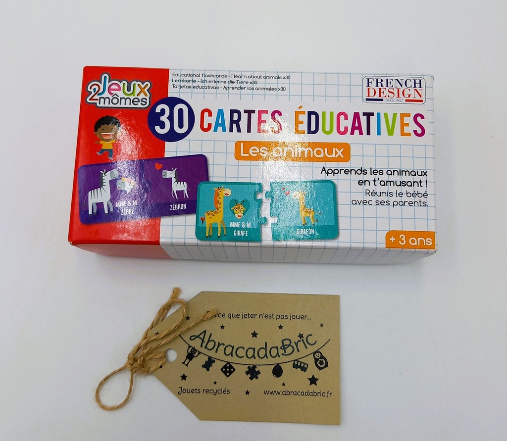 30 cartes éducatives "Les animaux" - JEUX DE MOMES