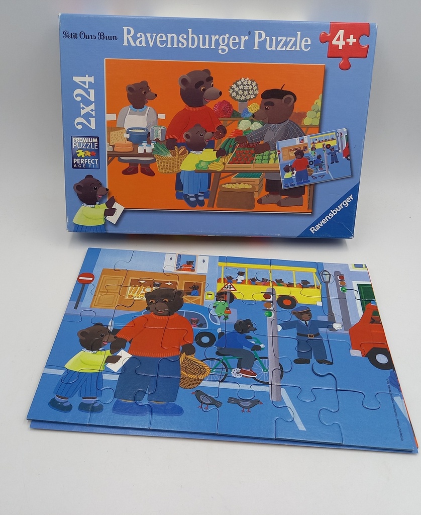 Puzzle petit ours brun 2X24p - RAVENSBURGER 