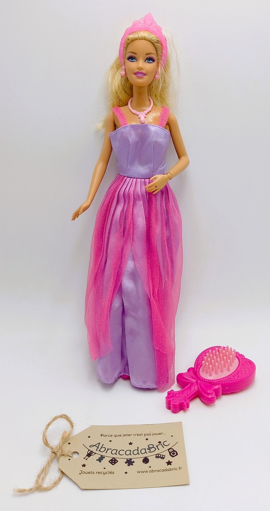 Barbie robe de soirée rose et violette - MATTEL